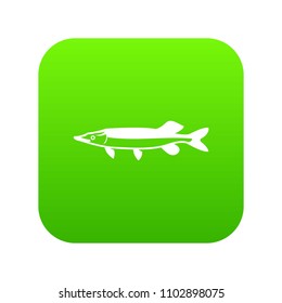 Saury icon digital green for any design isolated on white vector illustration