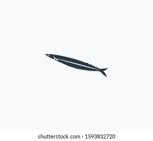 Saury icon isolated on clean background. Saury icon concept drawing icon in modern style. Vector illustration for your web mobile logo app UI design.