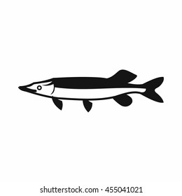 Saury icon in simple style isolated vector illustration