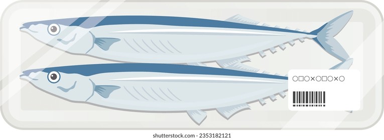 Saury in a pack
supermarket fish