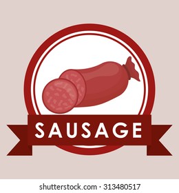 Sausage barbecue food design, vector illustration eps 10