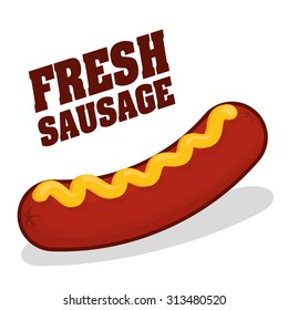 Sausage barbecue food design, vector illustration eps 10