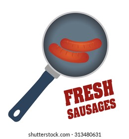 Sausage barbecue food design, vector illustration eps 10