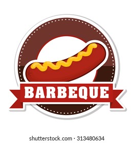 Sausage barbecue food design, vector illustration eps 10