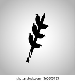 Sausage barbecue icon