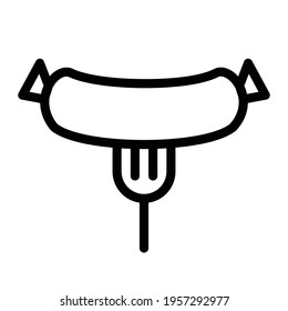 sausage barbeque meat single isolated icon with outline style