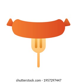 sausage barbeque meat single isolated icon with smooth style