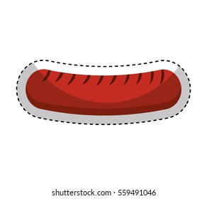 sausage bbq isolated icon vector illustration design