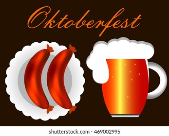 Sausage and beer for Oktoberfest