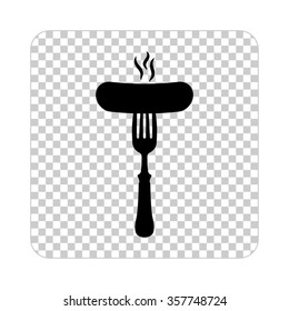 Sausage -  black vector icon