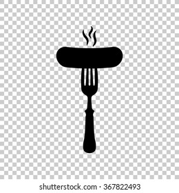 Sausage -  black vector icon