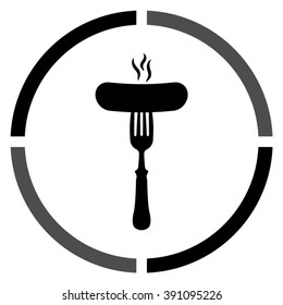 Sausage -   black vector icon