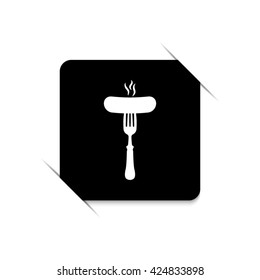 Sausage  - black vector icon