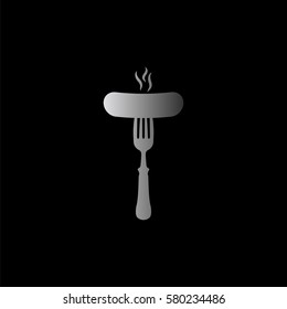 Sausage -  black vector icon