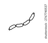Sausage sausage black and white vector meat icon