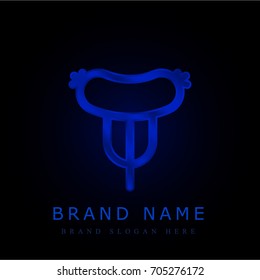 Sausage blue chromium metallic logo