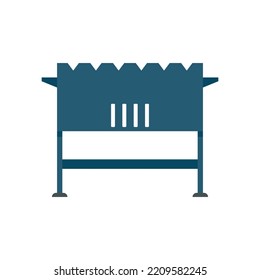 Sausage brazier icon. Flat illustration of Sausage brazier vector icon isolated on white background