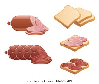 Sausage and bread