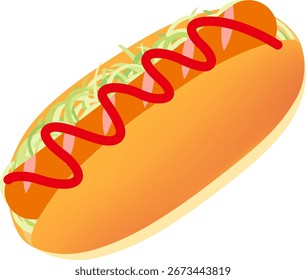 El icono de pan de salchicha aislado sobre fondo blanco