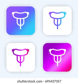 Sausage bright purple and blue gradient app icon