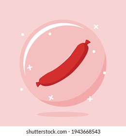 sausage in a bubble design vector illustration