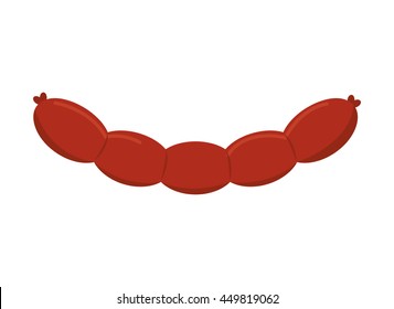 sausage butchery isolated icon design, vector illustration  graphic 