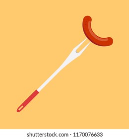 sausage cartoon vector. free space for text. wallpaper.