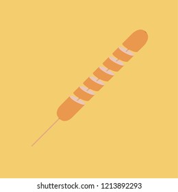 sausage cartoon vector. free space for text. wallpaper. logo.