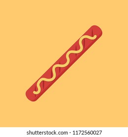 Sausage cartoon vector. symbol. logo.