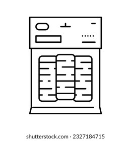 sausage casings line icon vector. sausage casings sign. isolated contour symbol black illustration