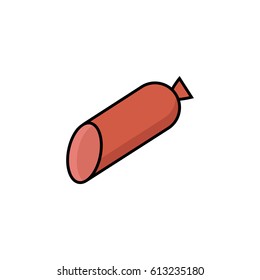 Sausage colored outline icon