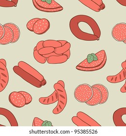 sausage colorful seamless