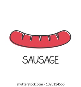 sausage concept icon- vector illustration