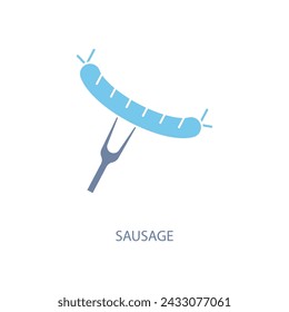 sausage concept line icon. Simple element illustration. sausage concept outline symbol design.