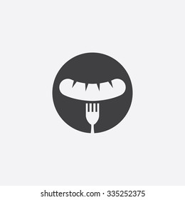 sausage cut identity template icon design element