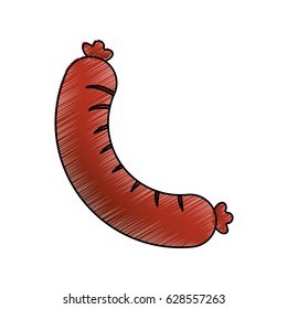 sausage delicious isolated icon