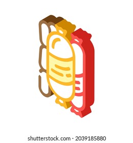sausage department isometric icon vector. sausage department sign. isolated symbol illustration