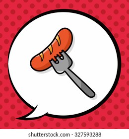 sausage doodle, speech bubble