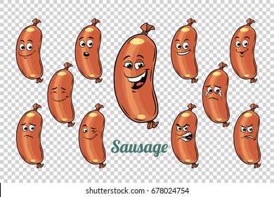 sausage emotions characters collection set