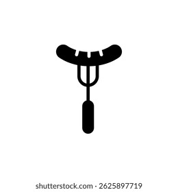 sausage, fast food icon vector, 