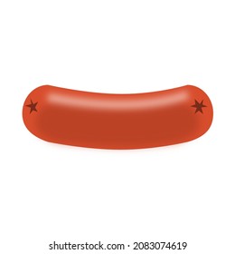 Sausage. Fast food. Food street. Western food.  Vector illustration.