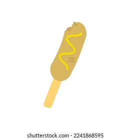 sausage flat color food icon