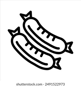sausage in flat design style