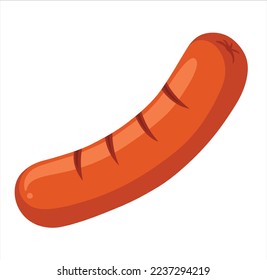 Wurst flach Design, Vektorgrafik.