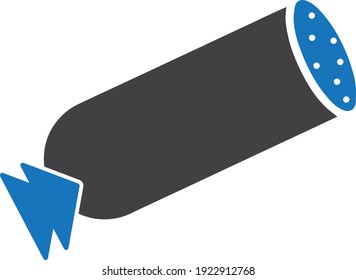 Sausage flat vector icon. Hand drawn style design illustrations.