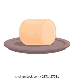 Sausage foie gras icon cartoon vector. Duck goose. French food