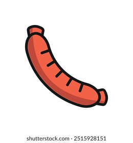 Sausage food beverage icon vector basic design simple and modern concept templates