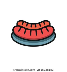 Sausage food beverage icon vector basic design simple and modern concept templates