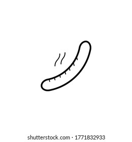 sausage, food icon vector illustration