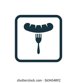 sausage fork icon, on white background